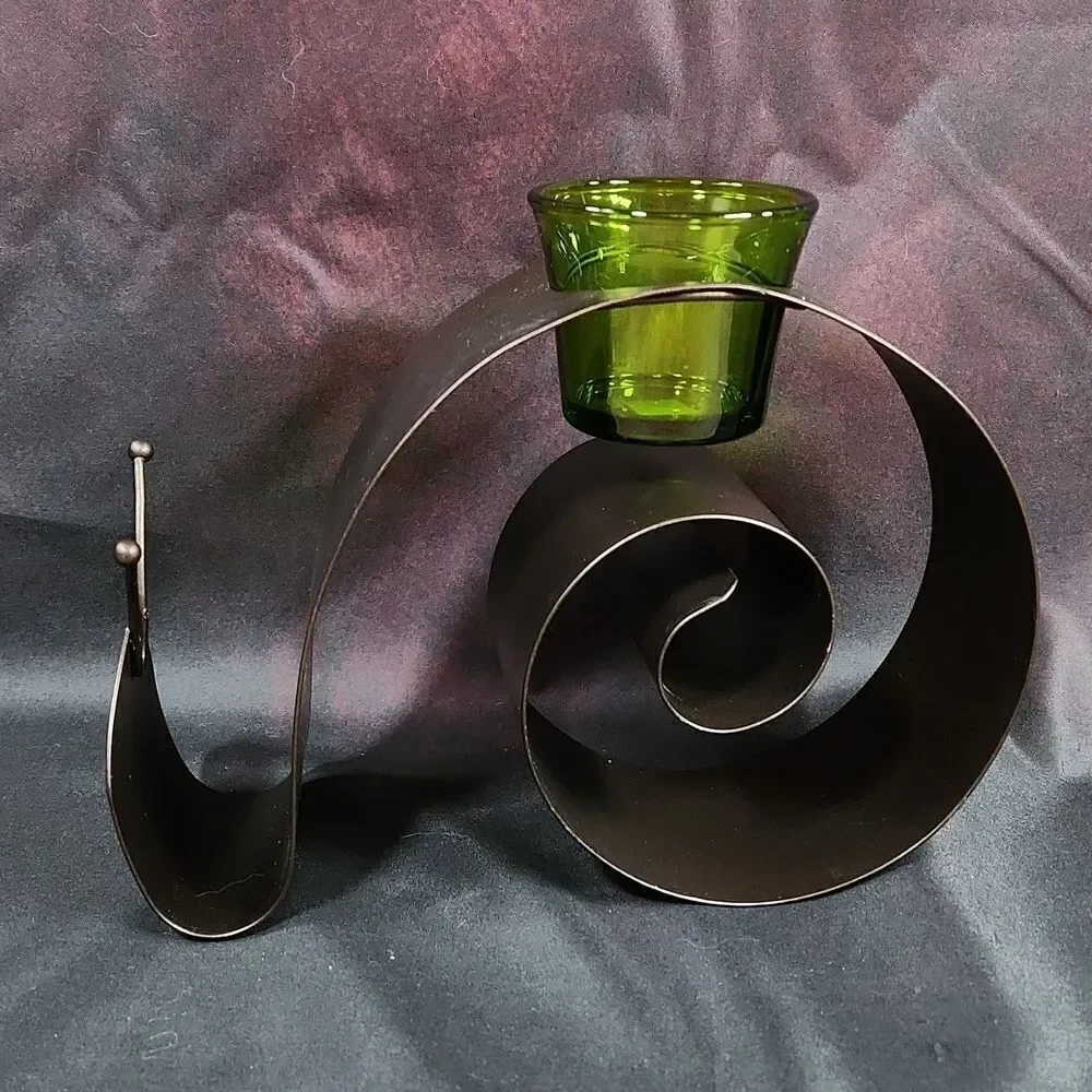 🩵NIB PartyLite Metal Snail Tealight/Votive Candle Holder